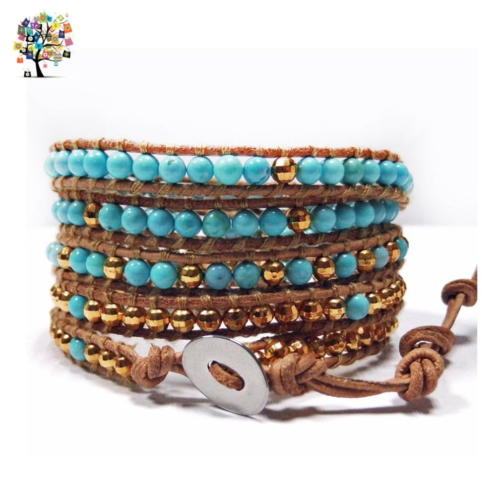 Wrap Bracelet Beads & Leather - Picture 3 of 3